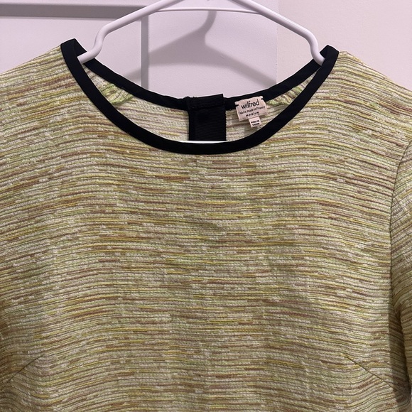 Aritzia Wilfred Heathered Green Blouse Short Sleeve T-shirt Size Medium Women’s - Picture 4 of 11